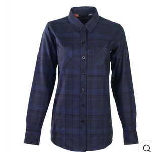 Pladra Every Day Flannel Shirt Anadromous Blue fishing button front plaid small